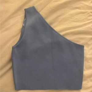 Vici One-Shoulder Blue Crop Top